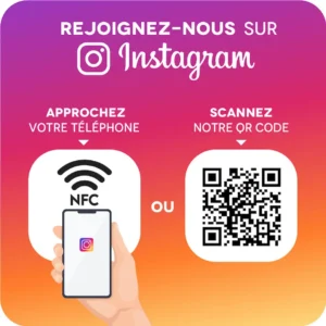 Plaque NFC Instagram - Full Color