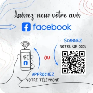 Plaque NFC Facebook - Handwriting Lines