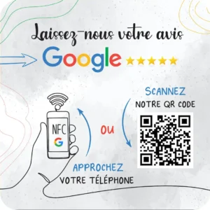 Plaques NFC Avis Google My Business - Handwriting Lines