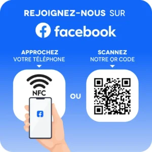 Plaque NFC Facebook - Full Color