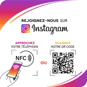 Plaque NFC Instagram - Half Color